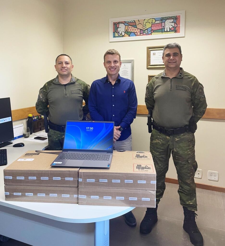 Ministério Público doa equipamentos para a Brigada Militar. Brigada Militar recebe doação de equipamentos do Ministério Público do RS