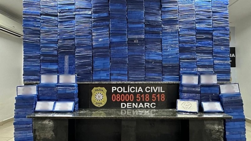 A Polícia Civil realizou a maior apreensão de cocaína da história da instituição, na manhã desta segunda-feira (1/7).
