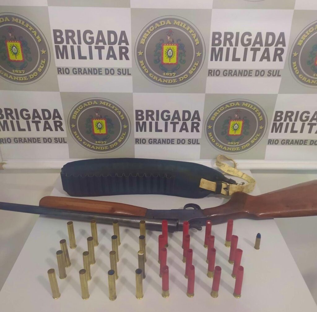 Brigada Militar através do 3ºRPMon prende dupla por porte ilegal de arma de fogo na cidade de Nova Alvorada