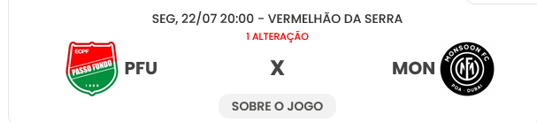 A Federação Gaúcha de Futebol (FGF) anunciou a mudança na data do primeiro jogo da semifinal da Divisão de Acesso.