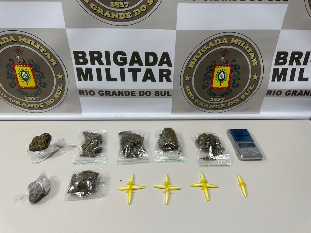 Prisão por tráfico de drogas é realizada em Casca pela Brigada Militar