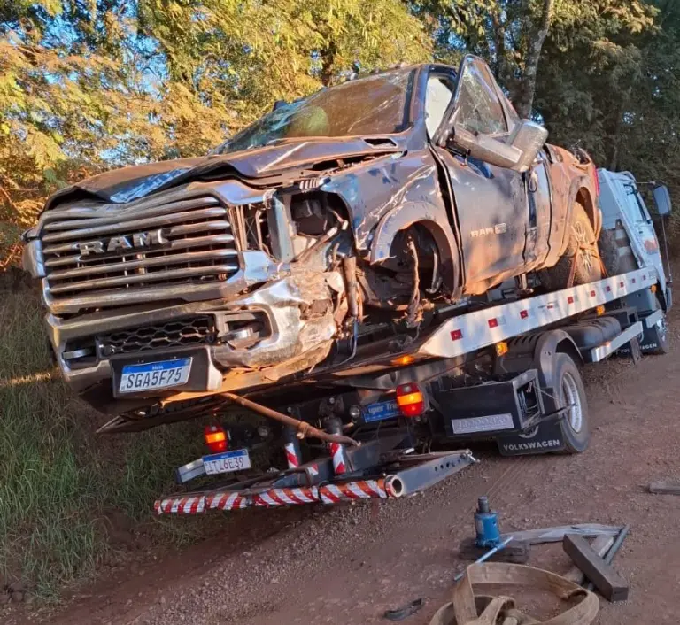 Baitaca sofre acidente de trânsito após perder o controle