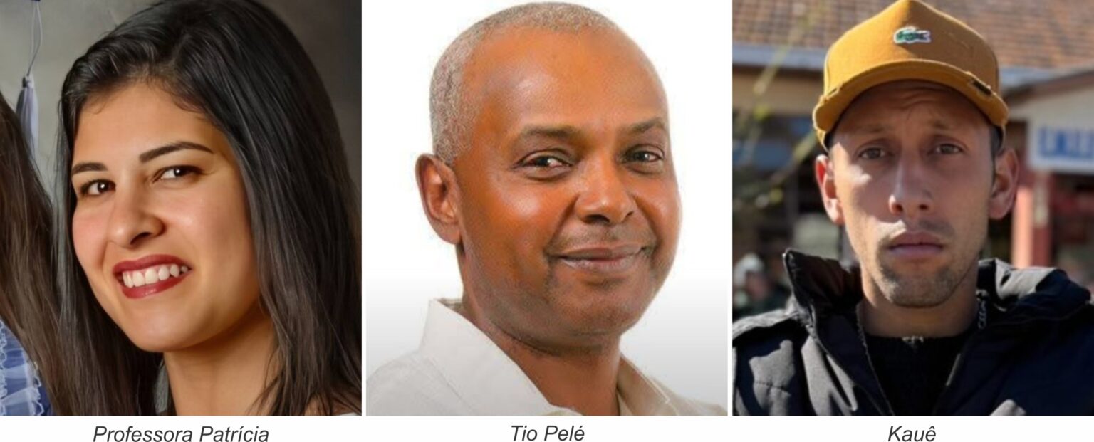  Professora Patrícia Zanoni Sbeghen, que se colocou entre o agressor e as crianças, recebendo facadas enquanto protegia os alunos. Zelador Luis Carlos dos Santos, o “Tio Pelé”, que também interviu para conter o agressor e ajudou na evacuação da escola. Mecânico Kauê Xavier, entrou na sala onde estava o agressor e levou Vítor para fora da sala.