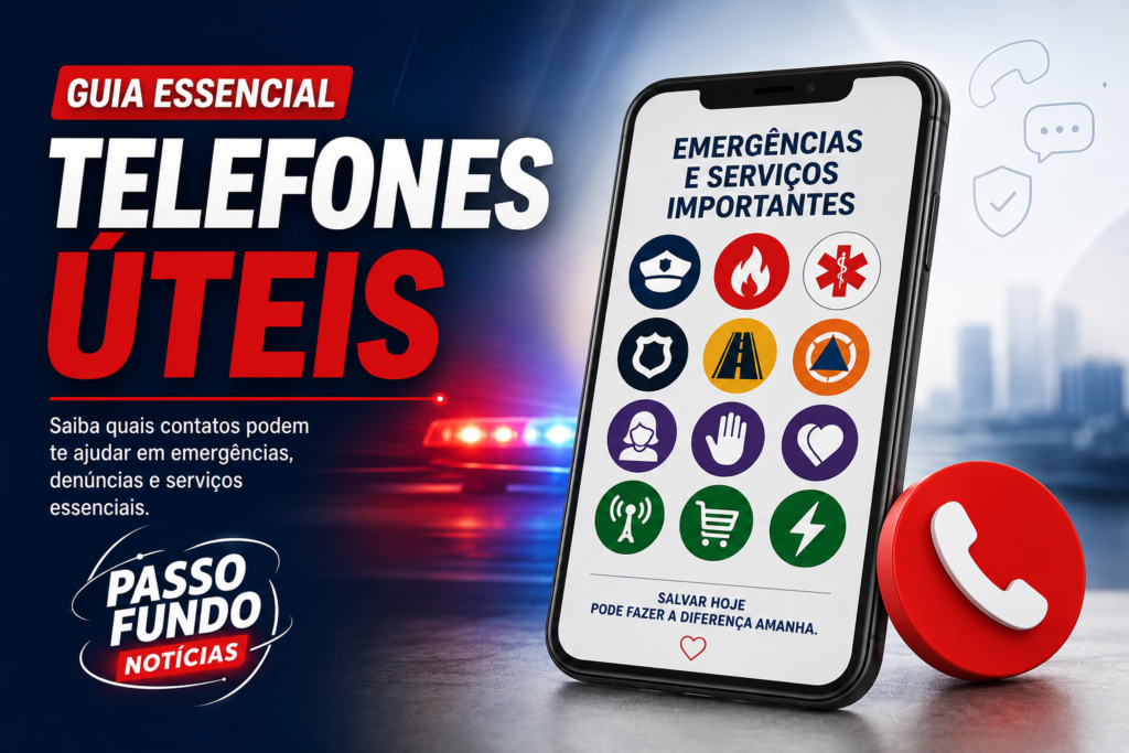 Telefones úteis que todo morador deve ter à mão em situações de emergência Passo Fundo