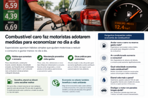 Especialistas apontam hábitos simples que ajudam motoristas a reduzir o consumo e gastar menos no dia a dia.