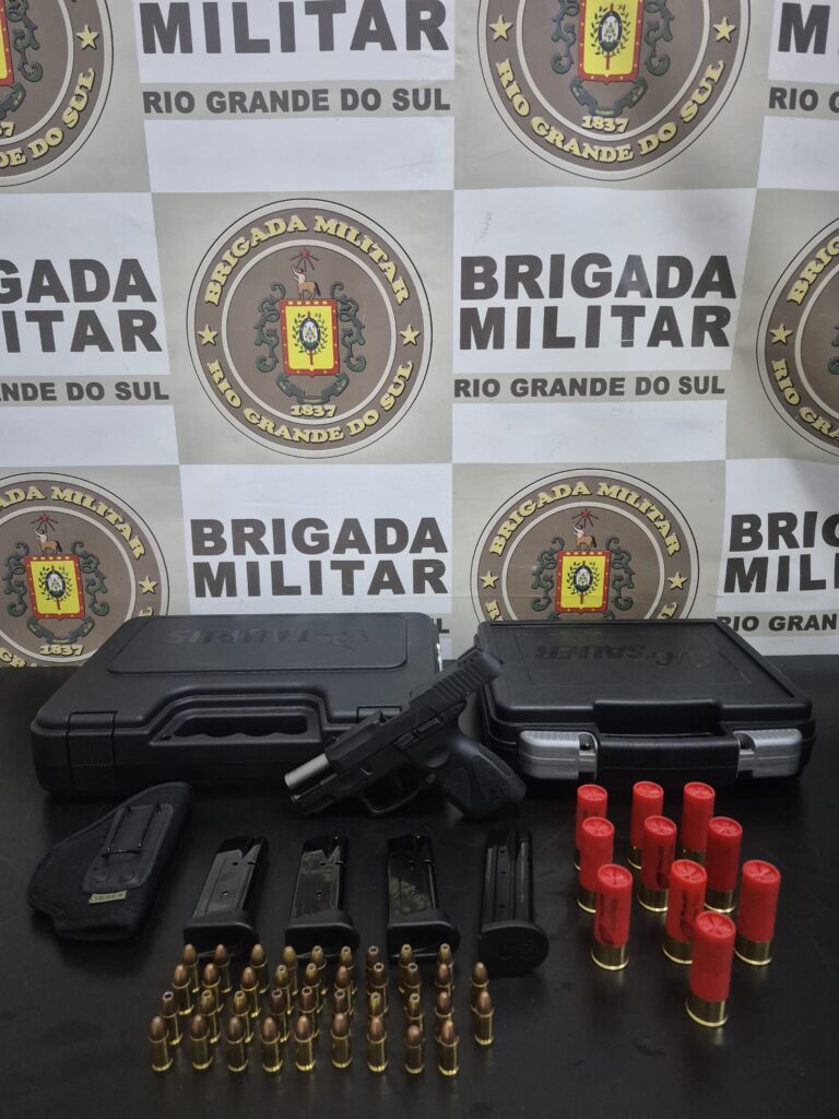 Homem é preso com pistola 9mm e munições de uso restrito durante abordagem em Passo Fundo