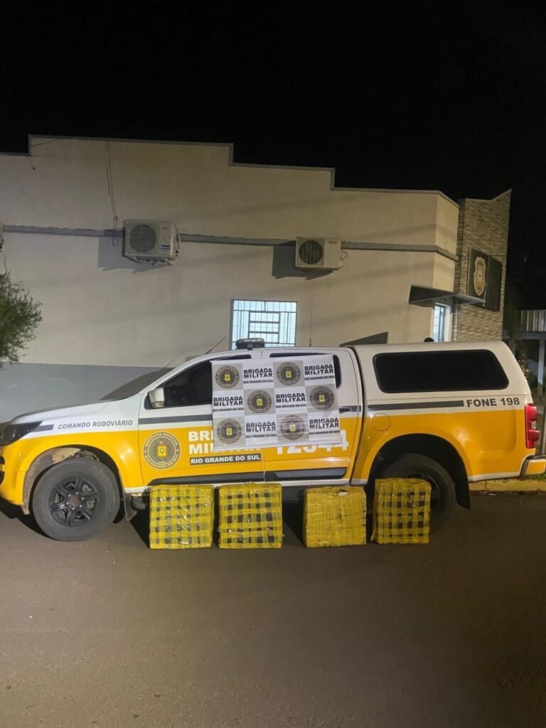 BRIGADA MILITAR APREENDE 100 KG DE MACONHA NA ERS-155