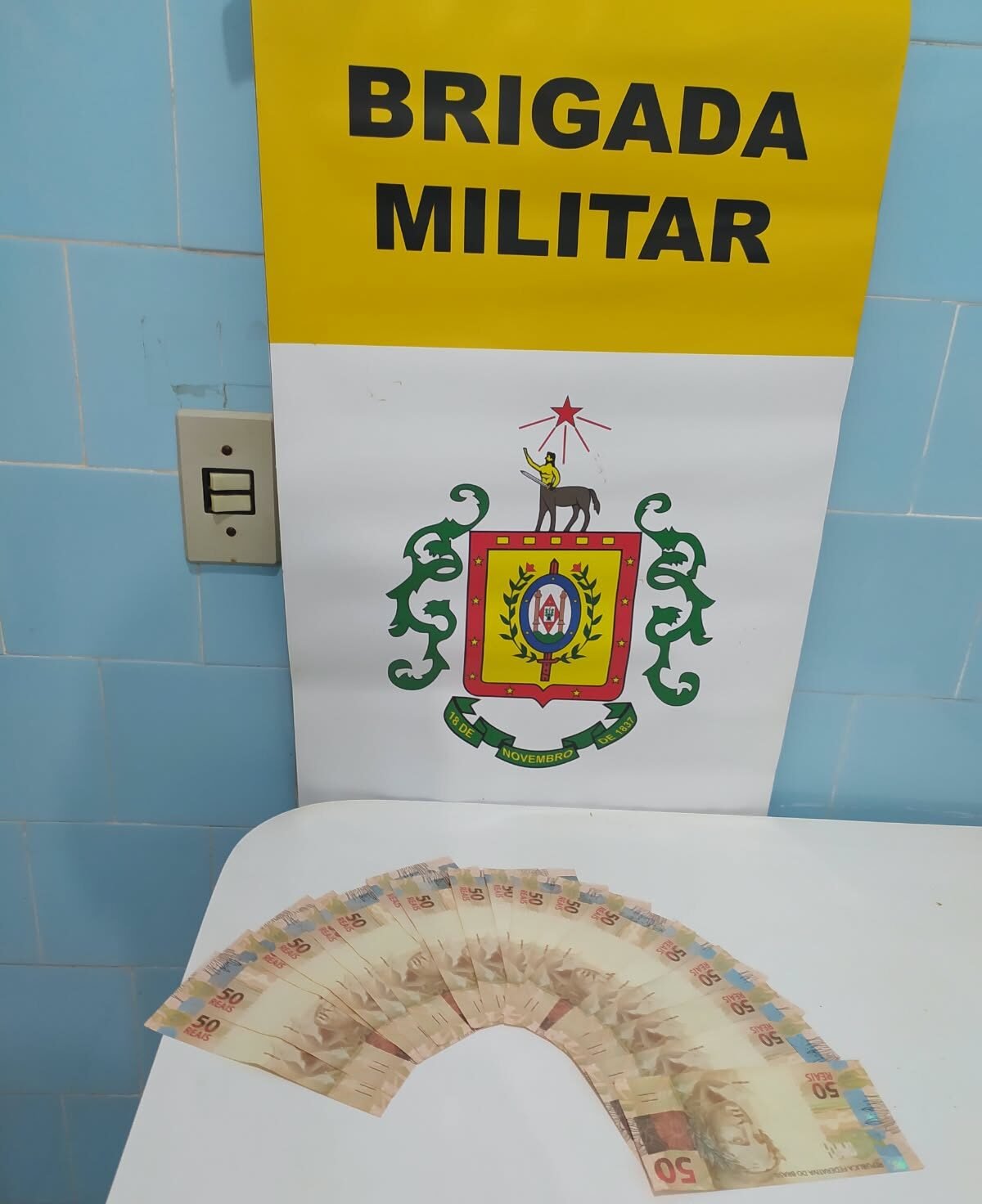 cédulas falsas apreendidas em Ciríaco